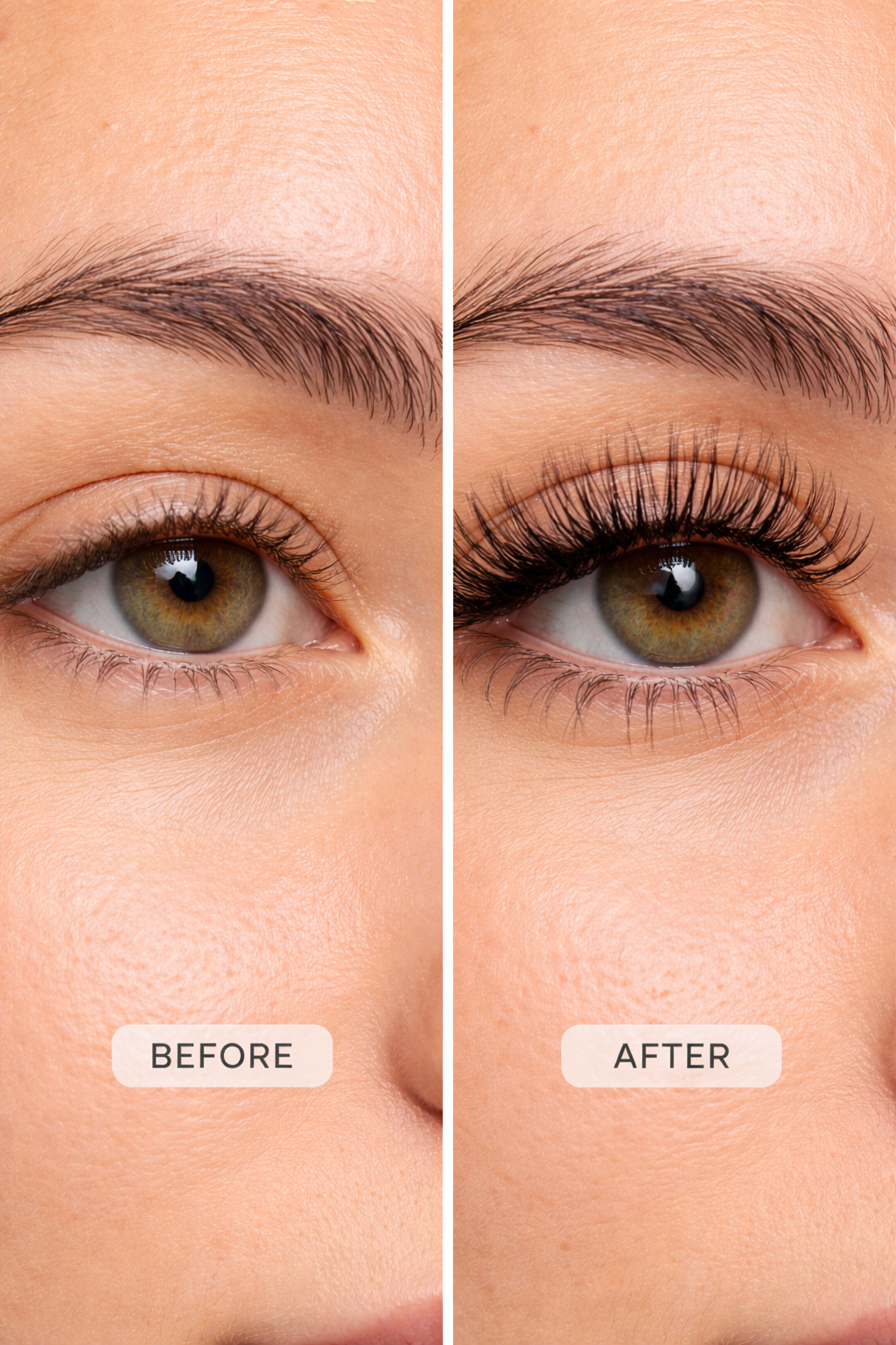 Geschädigte Wimpern vor RegenX